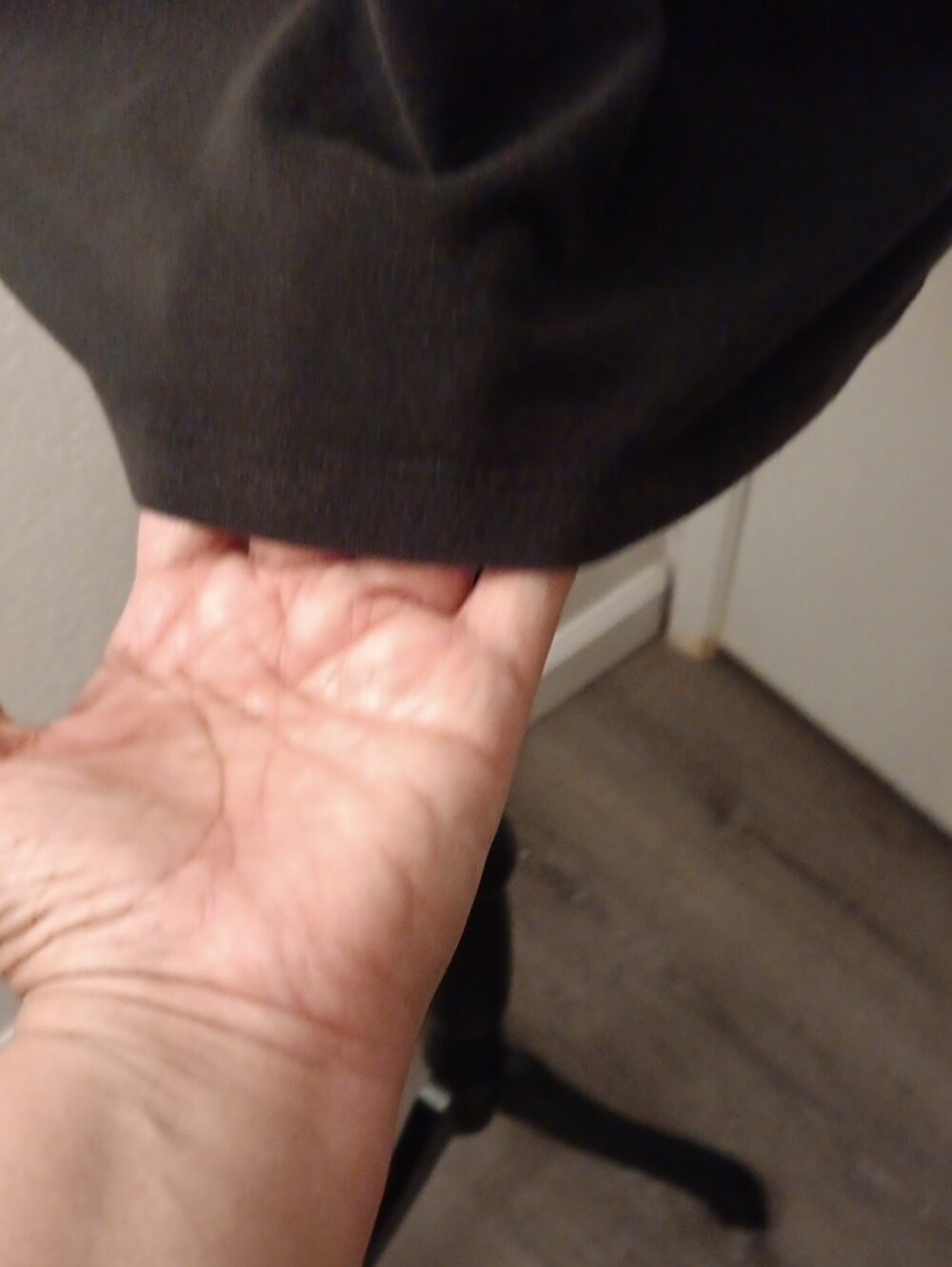Michael Kors Black Tee with Gold Studded MK Emblem - Picture 4 of 10